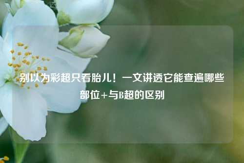 别以为彩超只看胎儿!一文讲透它能查遍哪些部位+与B超的区别