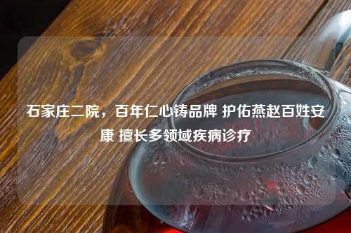 石家庄二院，百年仁心铸品牌 护佑燕赵百姓安康 擅长多领域疾病诊疗