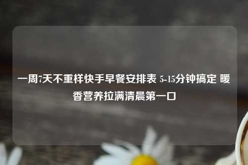 一周7天不重样快手早餐安排表 5-15分钟搞定 暖香营养拉满清晨之一口