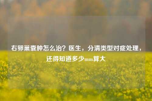 右卵巢囊肿怎么治？医生，分清类型对症处理，还得知道多少mm算大