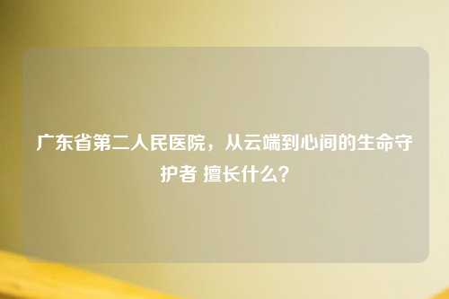 广东省第二人民医院，从云端到心间的生命守护者 擅长什么？