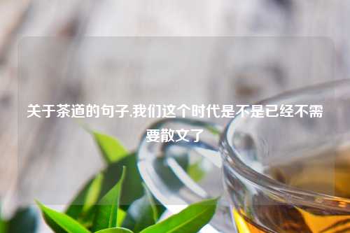 关于茶道的句子,我们这个时代是不是已经不需要散文了